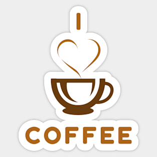 I Love Coffee Sticker